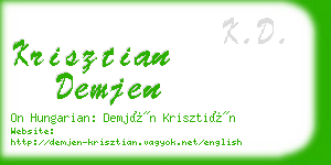 krisztian demjen business card